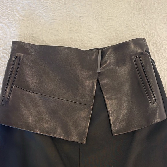 NWT Tibi Black leather skirt 4 - Picture 2 of 7